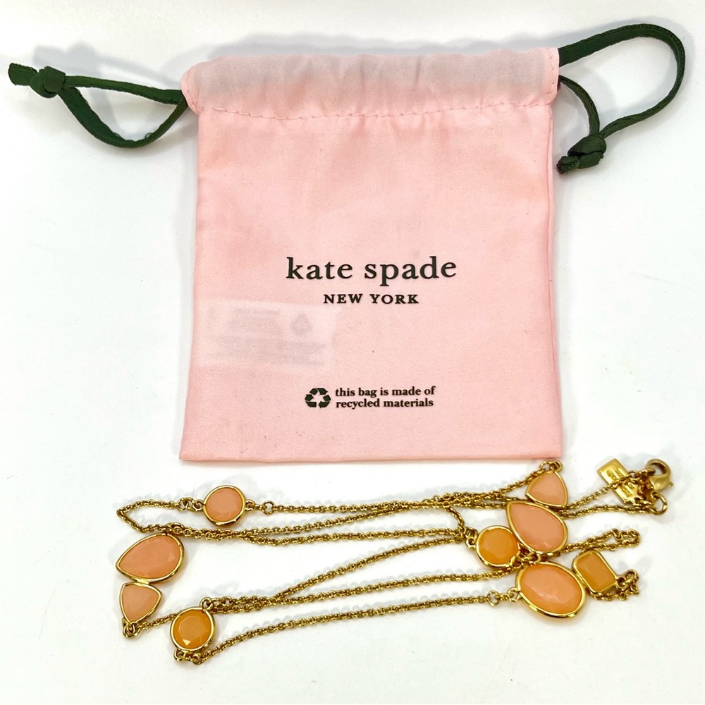 Kate Spade New York Color Pop Pink Station  Necklace 32” Long